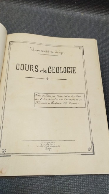 Cours de Geologie - Univerdité de Liége