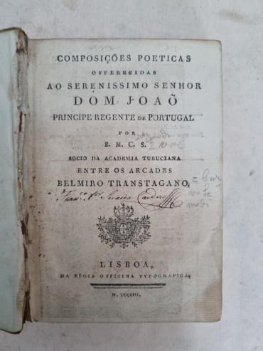 COMPOSIÇÕES POETICAS - 1803