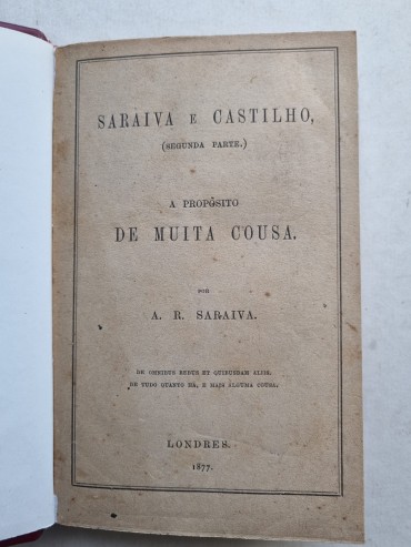 SARAIVA E CASTILHO (Segunda Parte.)