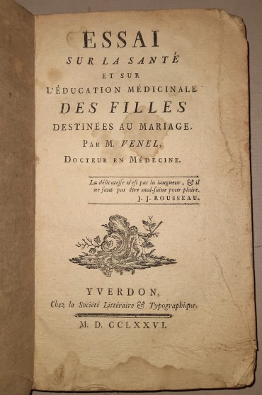 Essay sur la Santé et sur L´education Médicinale Des Filles	