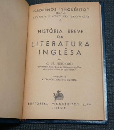 HISTÓRIA BREVE DA LITERATURA INGLESA