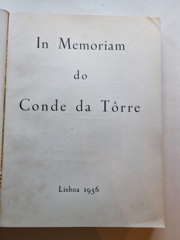 IN MEMORIAM DO CONDE DA TÔRRE – tiragem especial