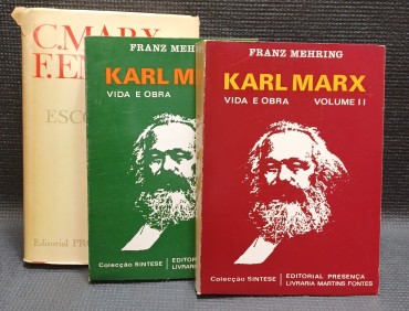 LOTE DIVERSO DE 3 LIVROS SOBRE A VIDA E OBRA DE KARL MARX