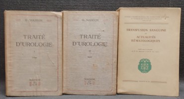 LOTE DE 3 LIVROS EM FRANCÊS SOBRE MEDICINA