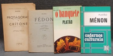 LOTE DE 4 LIVROS DA AUTORIA DE PLATÃO