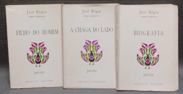 LOTE DE 3 LIVROS DA AUTORIA DE JOSÉ RÉGIO - POESIA