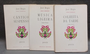 LOTE DE 3 LIVROS DA AUTORIA DE JOSÉ RÉGIO - POESIA