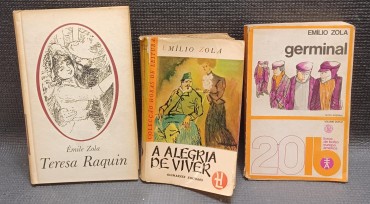 LOTE DE 3 LIVROS DA AUTORIA DE ÉMILE ZOLA