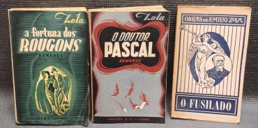 LOTE DE 3 LIVROS DA AUTORIA DE ÉMILE ZOLA