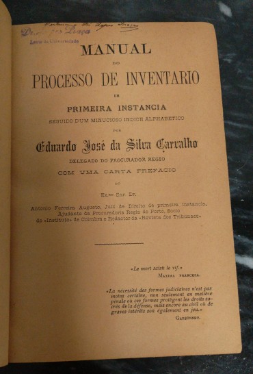 «Manuel Processo de Inventário em Primeira Instância»