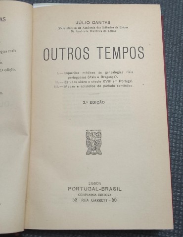 Outros tempos - Júlio Dantas