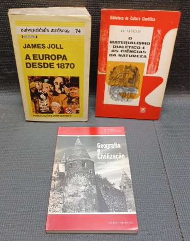 Lote de 3 livros de assuntos diversos