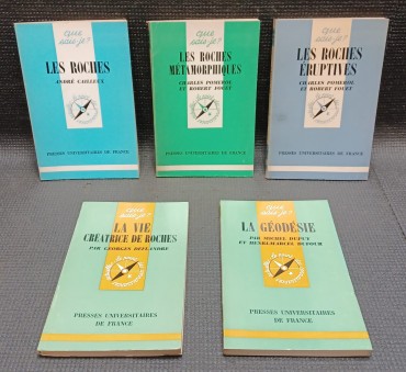 Lote de 5 livros sobre geologia