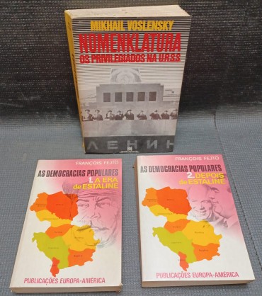 Lote de 3 livros de temática socio-política