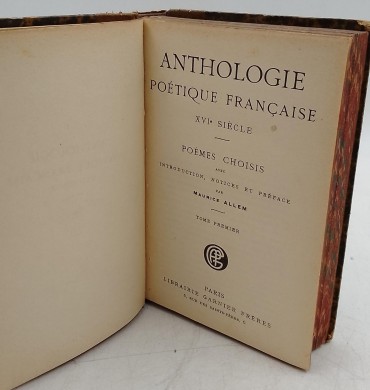 «Anthologie Poétique Française» 