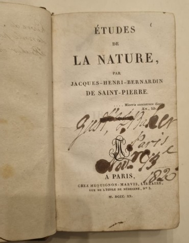 ÉTUDES DE LA NATURE