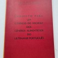 PROJECTO PARA UM CÓDIGO DE HIGIENE DOS GÉNEROS ALIMENTÍCIOS DO ULTRAMAR PORTUGUÊS 