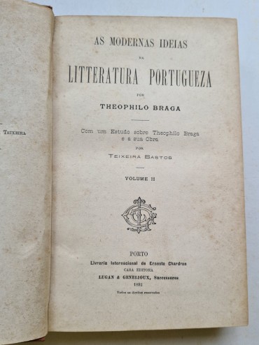 AS MODERNAS IDEIAS NA LITERATURA PORTUGUEZA
