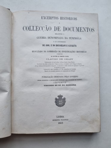 EXCERPTOS HISTÓRICOS E COLLECÇÃO DE DOCUMENTOS