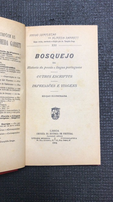 «Bosquejo da Historia da Poesia e Lingua Portuguesa - Outros Escriptos - Impressões e Viagens»»