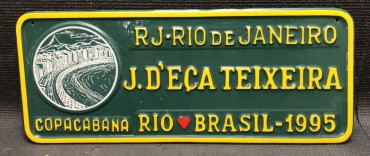Placa Rio de Janeiro - Brasil 1995