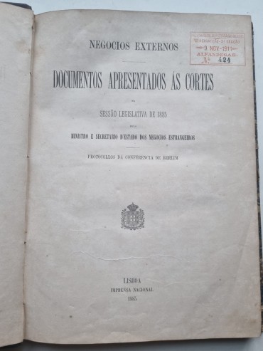 PROTOCOLOS DA CONFERÊNCIA DE BERLIM