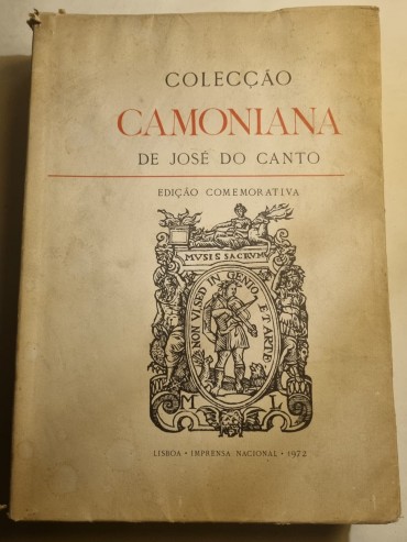 COLECÇÃO CAMONIANA DE JOSÉ DO CANTO