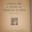 Subsídios para a Historia do Patriarcado de Lisboa (1716-1740)