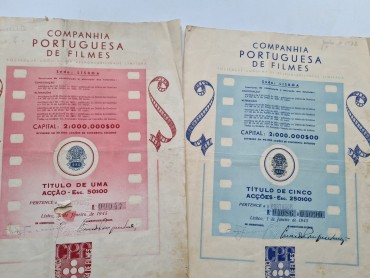 TIÍTULOS DE ACÇÕES COMPANHIA PORTUGUESA DE FILMES (TOBIS)