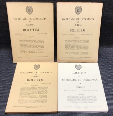 «Boletim da Sociedade de Geografia de Lisboa - 4 Números»