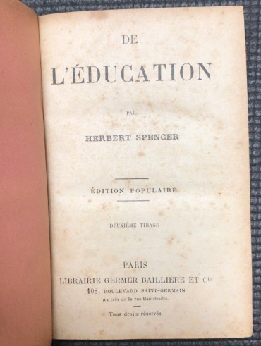 «De L' Éducation»