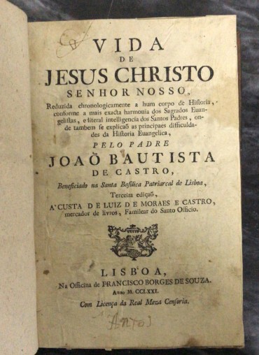 «Vida de Jesus Christo - 1771»