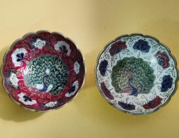 Duas taças cloisonné 