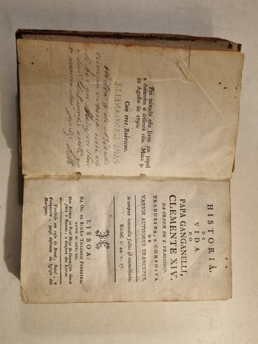 HISTÓRIA DA VIDA DO PAPA GANGANELLI – 1790