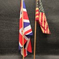 Duas bandeiras de estandarte miniatura
