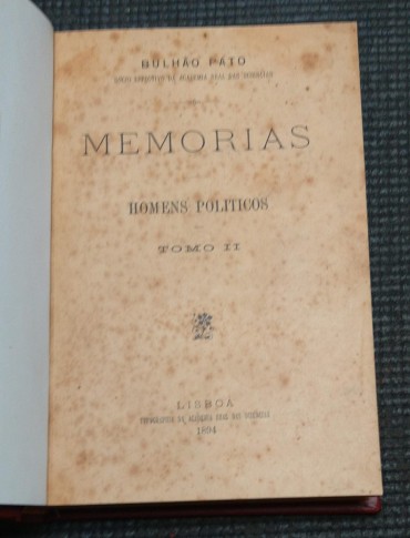 MEMORIAS - HOMENS POLITICOS