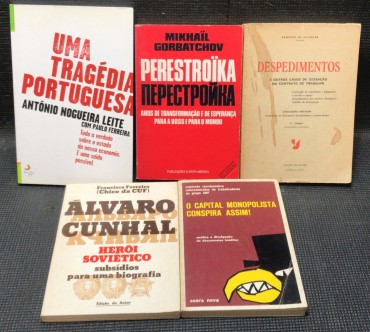 «Lote 5 Livros Economia e Política» 