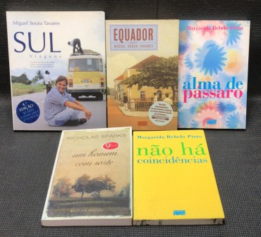 «Lote 5 Livros Romance e Viagem»