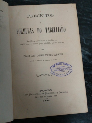 PRECEITOS E FORMULAS DO TABELLIADO