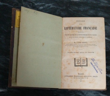 «Histoire de La Littérature Française - 1875»