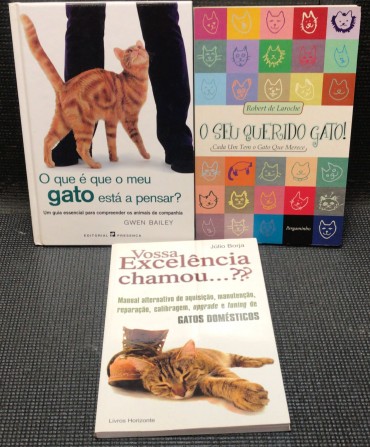 «Lote 3 Livros Gatos»