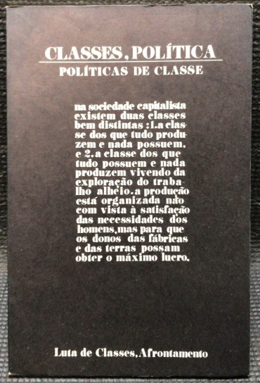 «Classes, Política - Políticas de Classe»