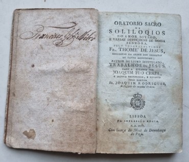 ORATÓRIO SACRO DE SOLILOQUOS – 1805