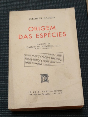 ORIGEM DAS ESPÉCIES