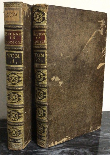 «Jurisconsulti Commentarius in Codicem Justinianeum - 2 Tomos - 1715» 