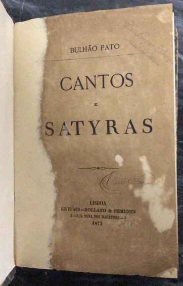 «Cantos e Satyras - 1873» 