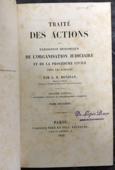 «Traité des Actions Chez Les Romains - 1845»