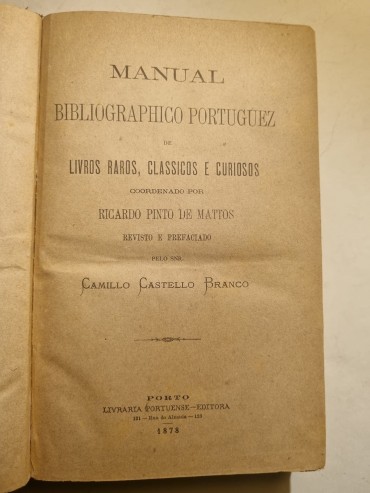 MANUAL BIBLIOGRAPHICO PORTUGUEZ