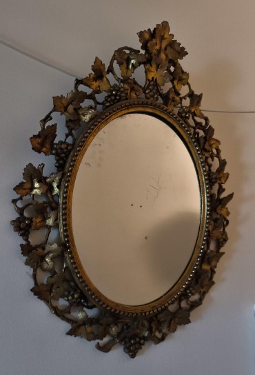 Espelho oval «parra» e «uvas»