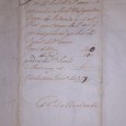 Manuscrito s/papel , 3 bifólios cosidos, assinado c/sinal publico